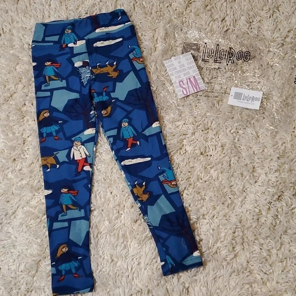 LULAROE Kids Christmas/Holiday Leggings - S/M